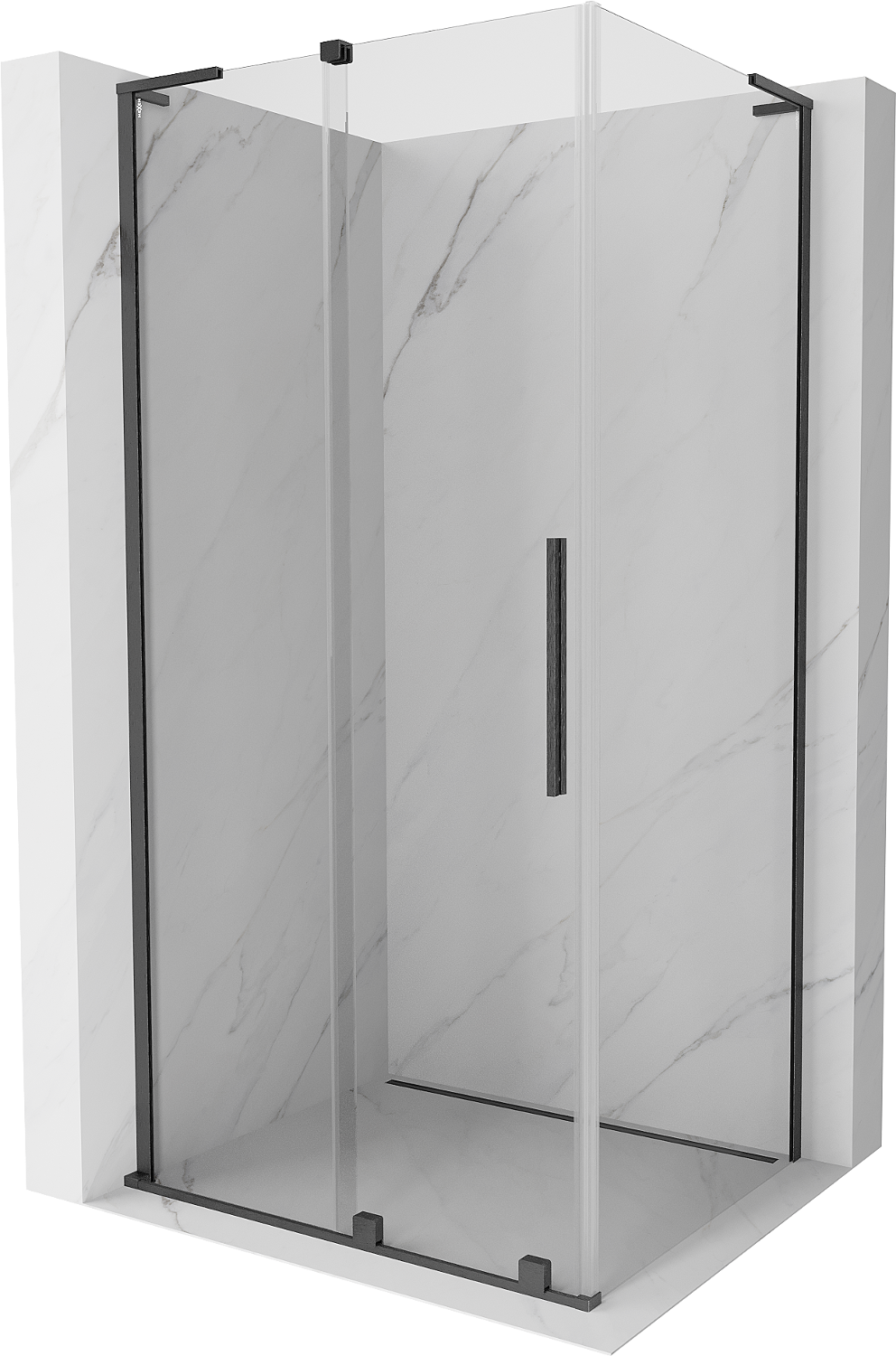 Mexen Velar L kabina prysznicowa rozsuwana 110 x 75 cm, transparent, gun gray szczotkowany - 871-110-075-03-66